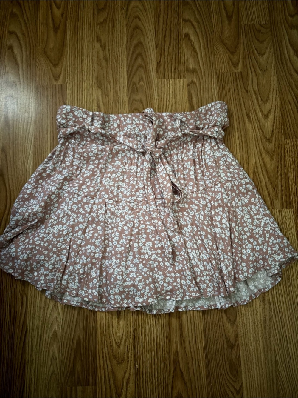 URBAN Romantics Dusty Rose Floral Paperbag Skirt